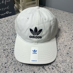 NWT White with Black Logo Women’s White Adidas Baseball Cap
